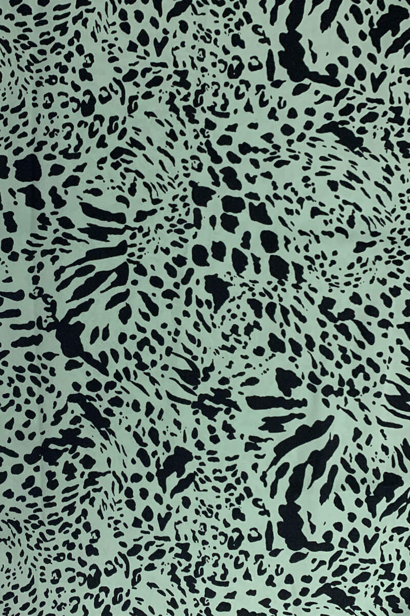 Black 2 in 1 Mint Printed Jumpsuit