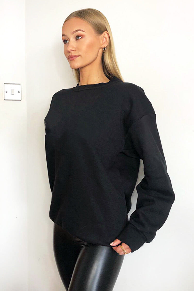 Black Oversized Sweatshirt