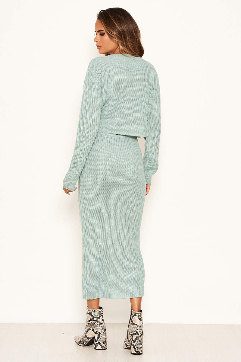 Duck Egg Knit Skirt