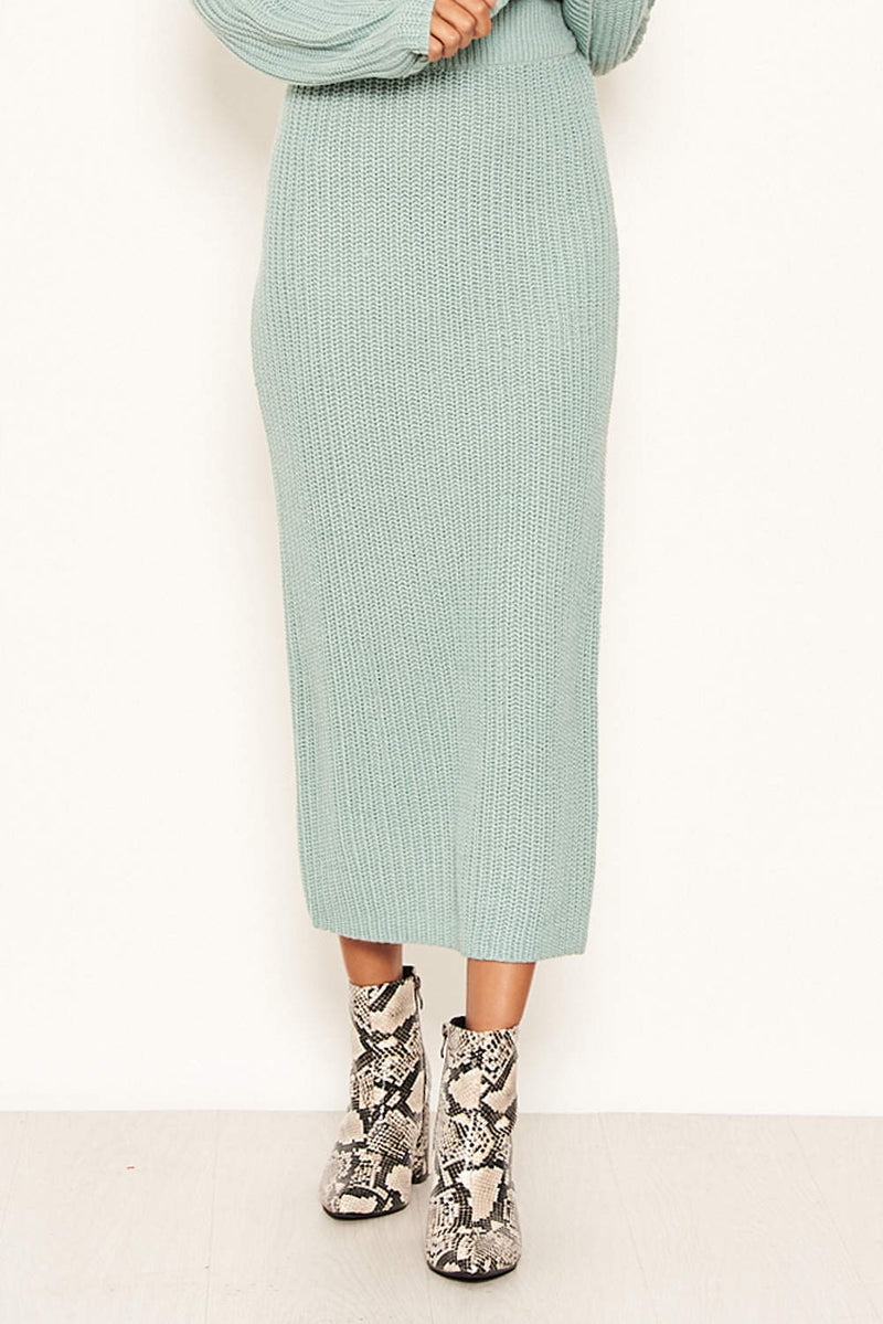 Duck Egg Knit Skirt
