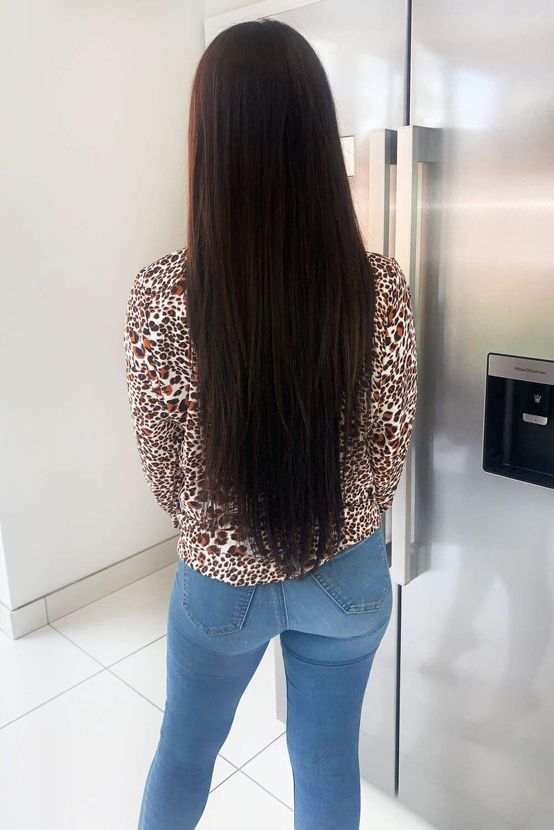 Multi Printed Ruffle High Neck Top