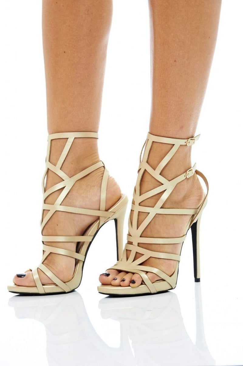 Cut Out Metallic Heels