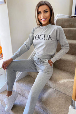 Grey V Loungewear Set