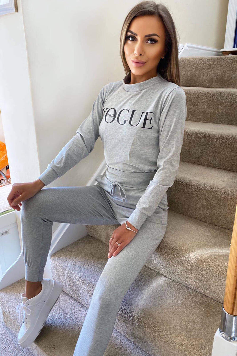 Grey V Loungewear Set