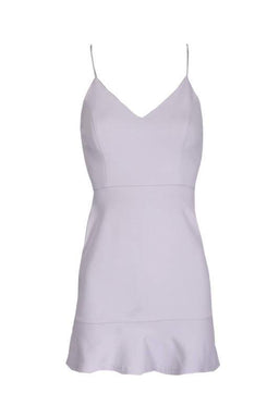 Silver Frill Hem Mini Dress