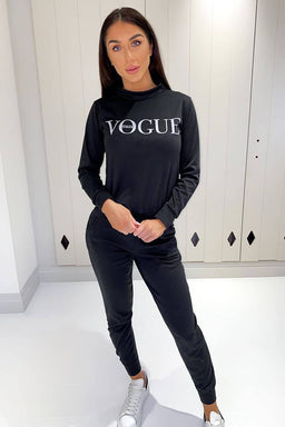 Black V Loungewear Set