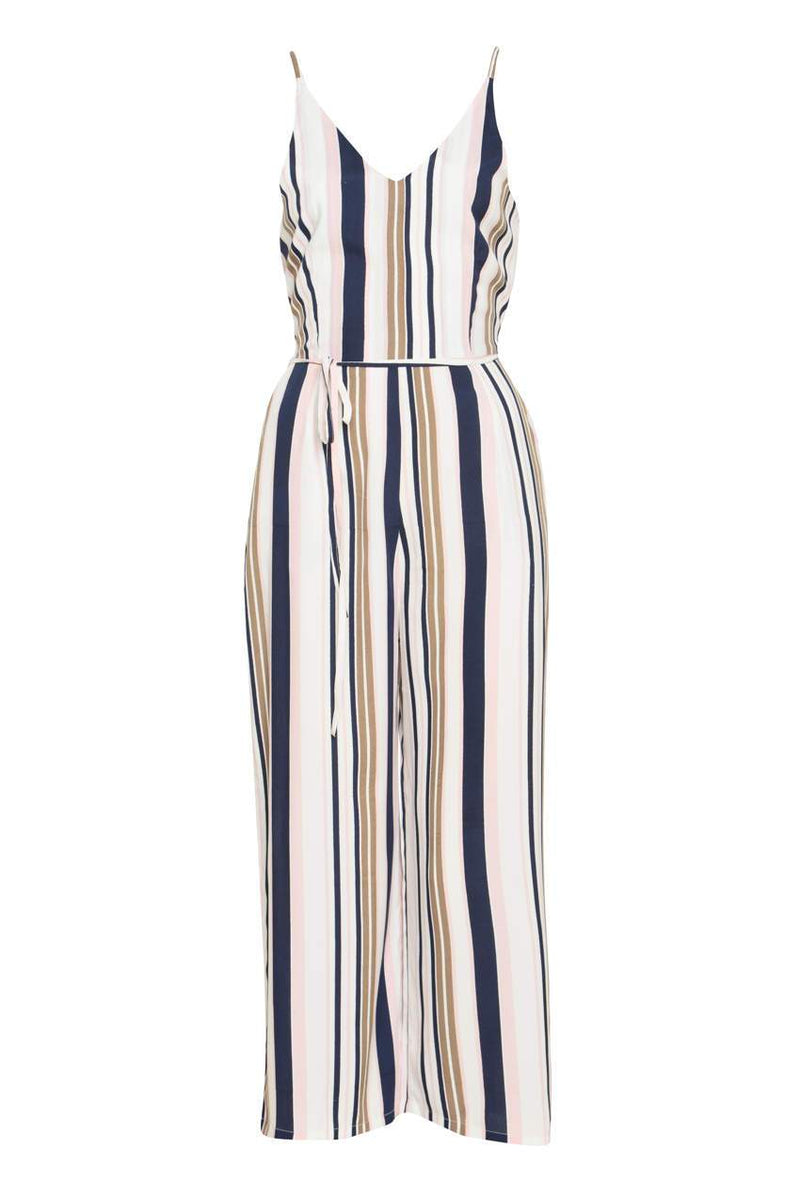 Pinstripe Spaghetti Strap Jumpsuit