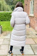 Silver Wrap Puffer Coat