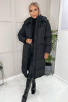 Black 2 in 1 Puffer Coat With Detachable Sleeves