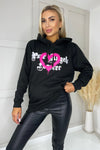 Black Pure Angels Slogan Hoodie