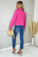 Bubblegum Pink Lightweight Denim Jacket