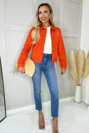 Orange Lightweight Denim Jacket