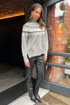 Grey Fairisle Knitted Jumper