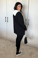 Black 2 In 1 Hooded Blazer