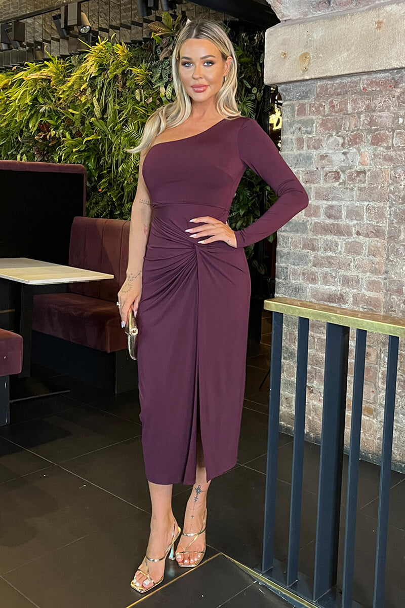 1753102891_Dark-Plum-One-Sleeve-Knot-Skirt-Midi-Dress-3.jpg