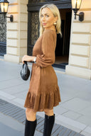 1754577907_Tan-Faux-Suede-3-4-Sleeve-Frill-Hem-Belted-Mini-Dress-4.jpg
