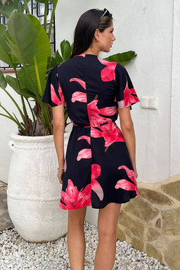 1765379323_Black-And-Cerise-Floral-Print-Wrap-Top-Skater-Mini-Dress-5.jpg