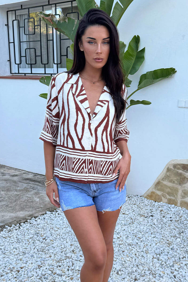 1768483395_Cream-And-Brown-Abstract-Print-Short-Sleeve-Boxy-Shirt-3.jpg