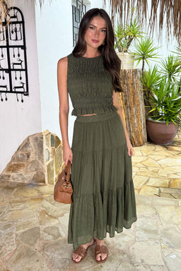 1768483790_Khaki-Round-Neck-Shirred-Crop-Top-2.jpg