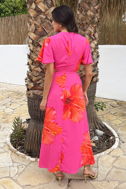 1769089071_Pink-And-Orange-Floral-Print-V-Neck-Cut-Out-Knot-Detail-Midi-Dress-5.jpg