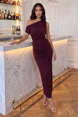 Dark-Plum-Off-The-Shoulder-Draped-Top-Midi-Dress-1.jpg