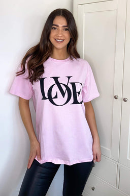 Pink Love Oversized Tee