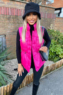 Pink Puffer Double Pocket Gilet