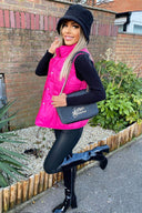 Pink Puffer Double Pocket Gilet