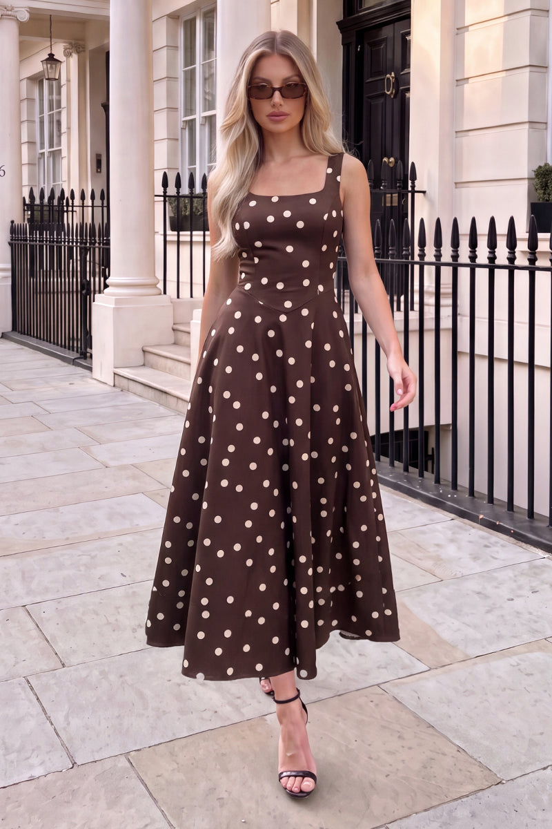 chocolate-polka-dot-square-neck-a-line-midi-dress-1.jpg