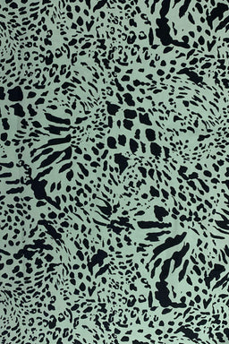 Black 2 in 1 Mint Printed Jumpsuit