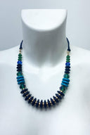 Blue And Green Beaded Necklace And Bracelet