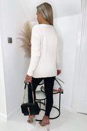 Cream Super Soft Knit Round Neck Long Sleeve Knitted Jumper
