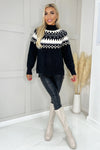 Black Fairisle Knitted Jumper