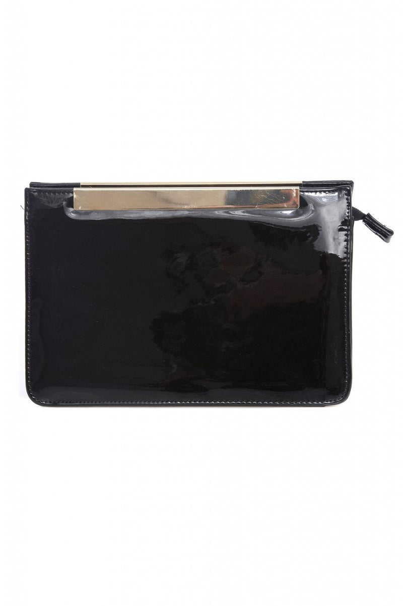 Patent Gold Detail Clutch