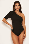 Black One Sleeve Bodysuit