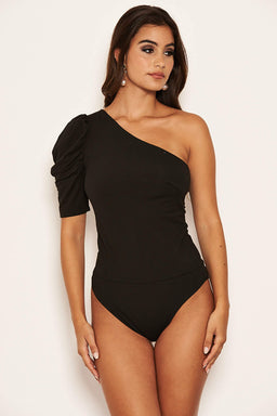 Black One Sleeve Bodysuit