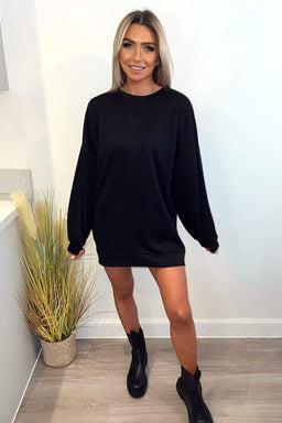 Black Buffalo Slogan Oversized Sweatshirt