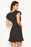 Black Polka Dot Ruffle Dress