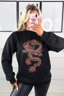 Black Dragon Printed Sweatshirt