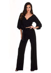 Black Flared High Waisted Trousers