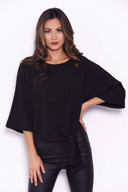 Black Wide Sleeve Top