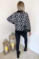 Black Giraffe Printed Knitted Jumper