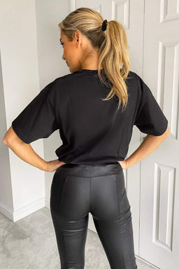 Black Jadore Oversized Tee