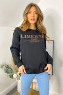Black Liberte Printed Sweatshirt