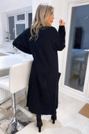 Black Long Line Cardigan