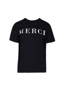Black Merci Slogan T-Shirt