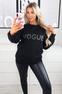 Black Metallic Vogue Sweatshirt