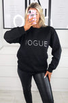 Black Metallic Vogue Sweatshirt