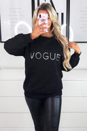 Black Metallic Vogue Sweatshirt