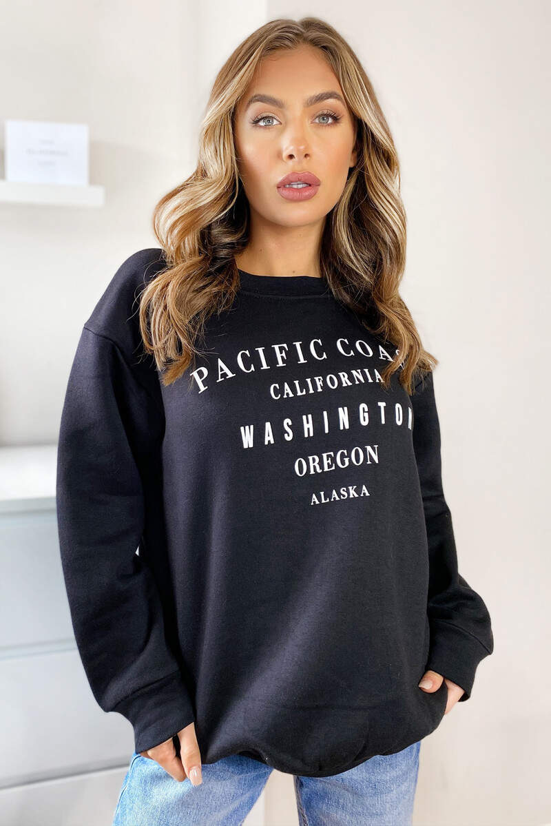 Black Pacific Coast Sweatshirt